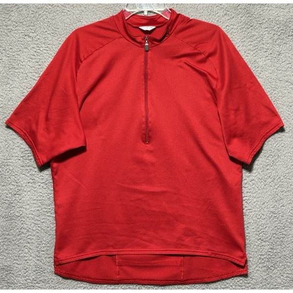 Pearl Izumi Tops - Pearl Izumi Cycling Jersey Mens‎ Large Red Full Zip Short Sleeve Biking